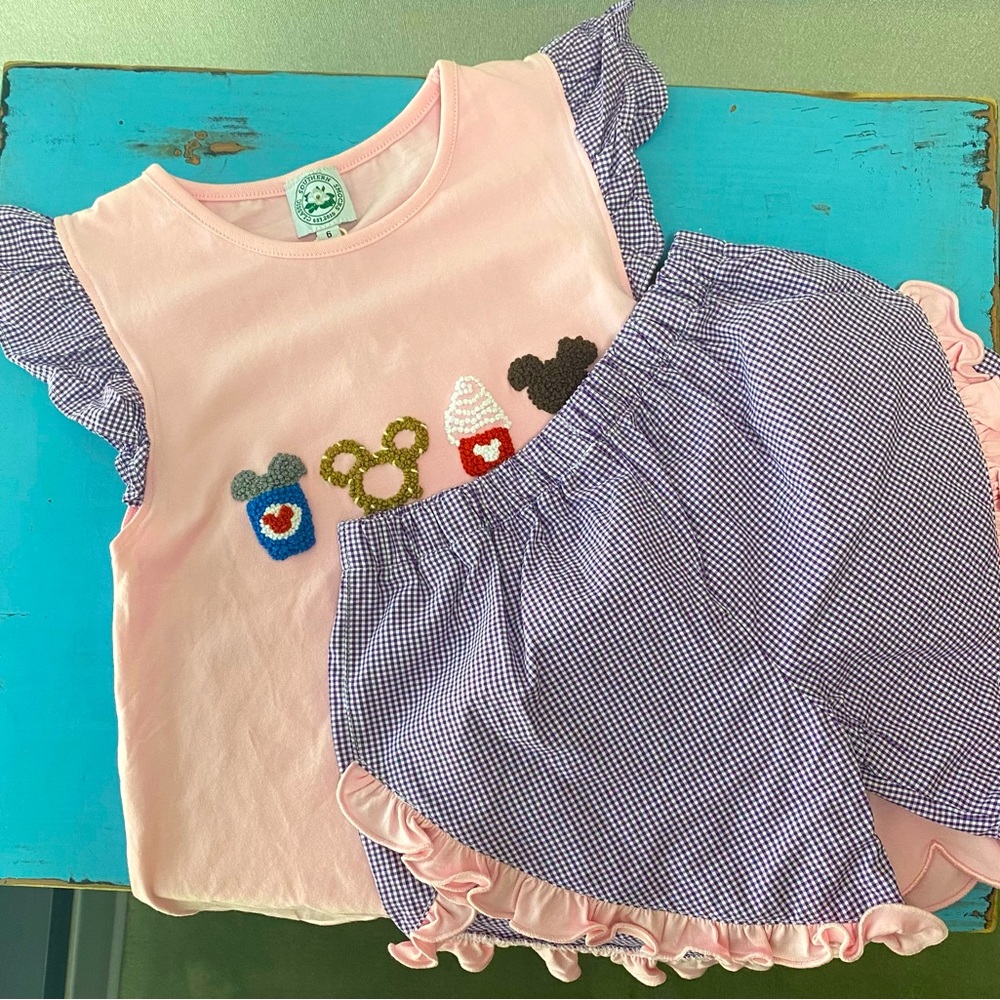 Classic Southern Smocks Disney Inspired Shorts Set